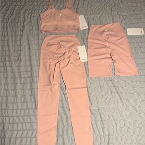 Brand New with Tags – Lululemon Top, Leggings & Shorts Set | Size 2